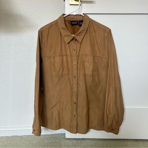 Brown Button-Up Shirt
